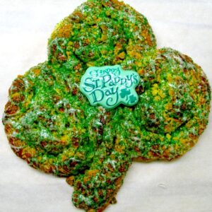 bennisons-bakery-st-patricks-day-shamrock-coffee-cake Picture of green shamrock coffee cake